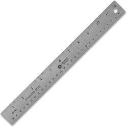 Business Source 12-Inch Stainless Steel Non-Skid Ruler