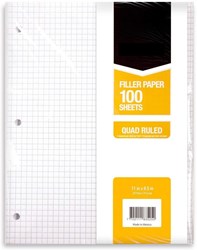 Graph Ruled Loose Leaf Filler Paperm35g 100 Sheetm35g 11 x 8m6g5 Inchm35g Pack of 6